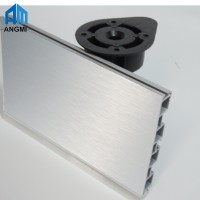 Kitchen Cabinet Accessories Alluminum Brushed PVC Kitchen Plinth Aluminum Skirting Board with Adjustable Legs